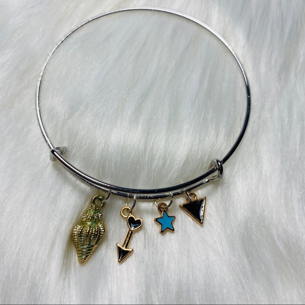Silver Charm Bangles